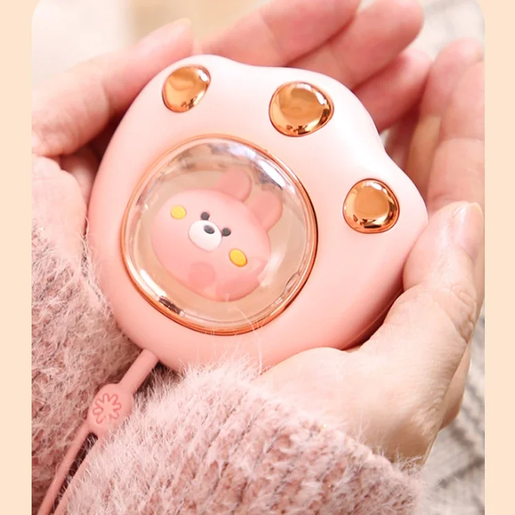 Mini Hand Warmer Cat Paw Cute Winter Heater Portable Quick Heating USB Rechargeable Pocket 1200mAh Hands Warmer