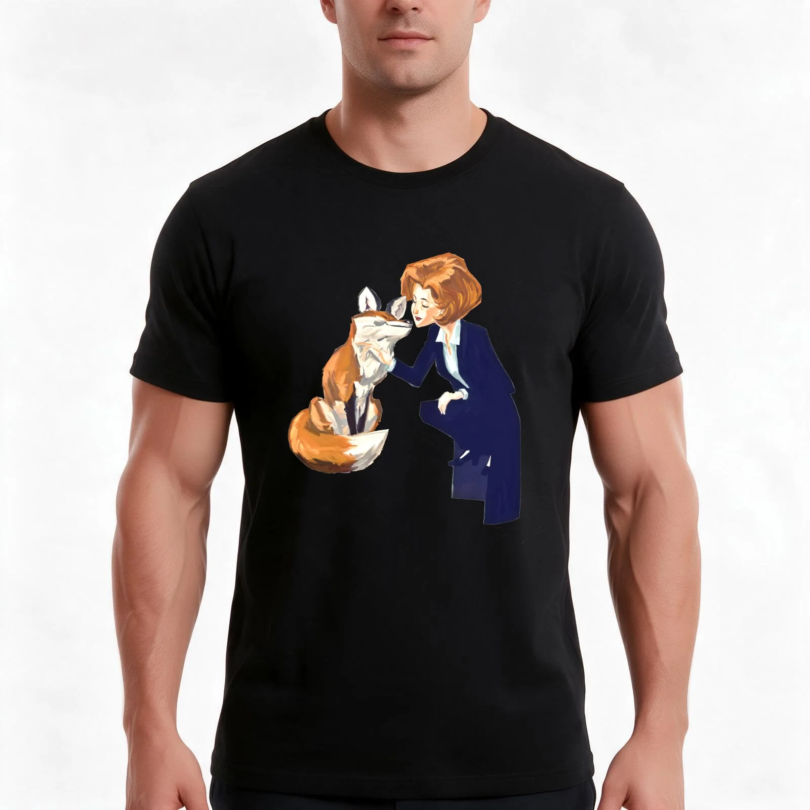 trust of a fox - x files T-Shirt Summer Casual Cotton Tee Oversized Streetwear Tops Vintage Graphic Print Unisex Men Women