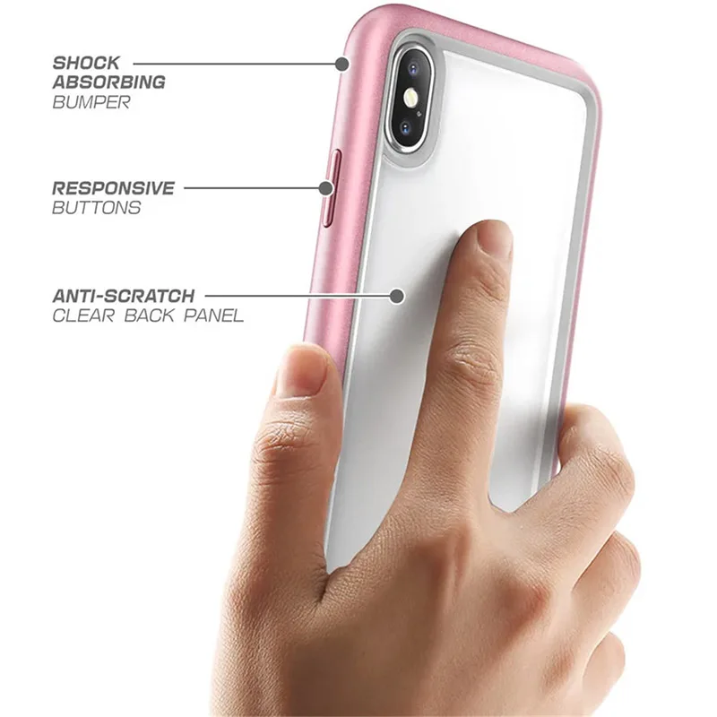 For iphone X XS Case SUPCASE UB Style Premium Hybrid Protective TPU Bumper + PC Clear Back Cover Case for iPhone X XS 5.8 inch