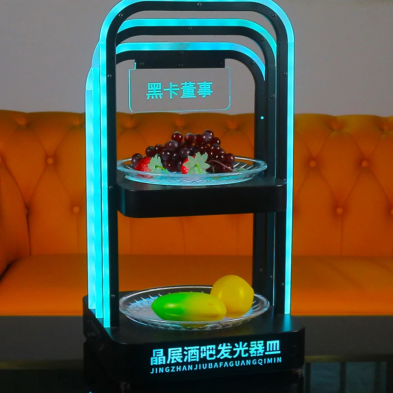Creative Multi-layer Luminous Fruit Plate Light-Up Snack Tray for Bar Venues Food Serving Dish