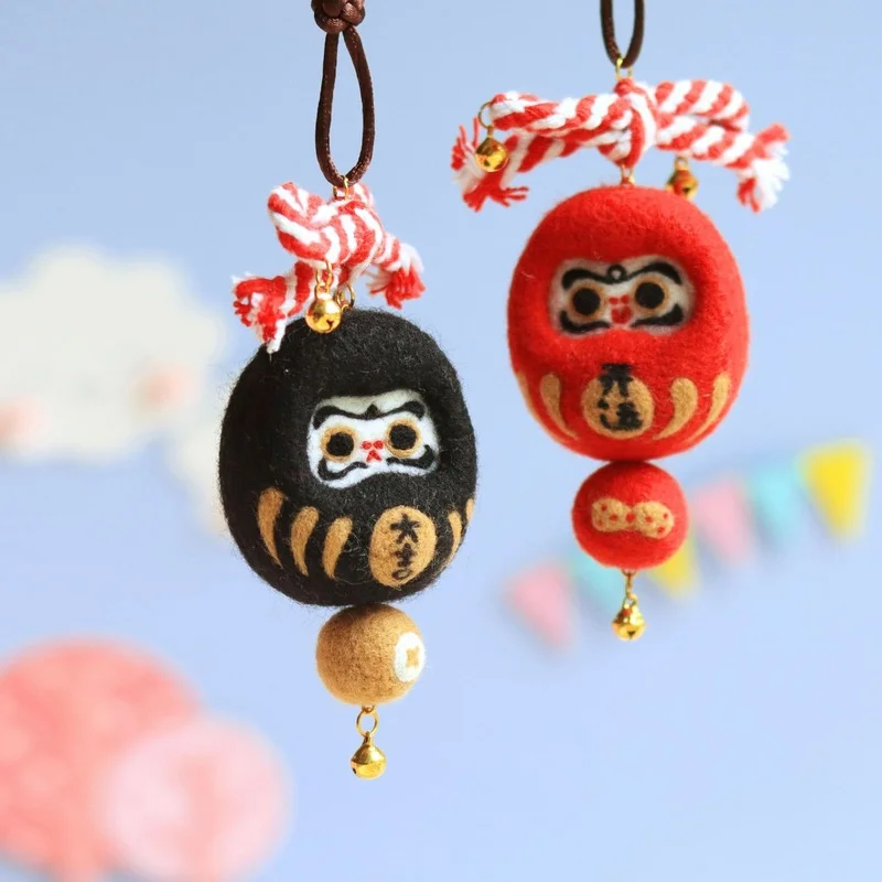 Lucky Dharma Felt Wool Fashion Felting Diy Poke Fun Handmade Doll  Felt Kit Car Pendant Doll Decor Gift Couple Material Package