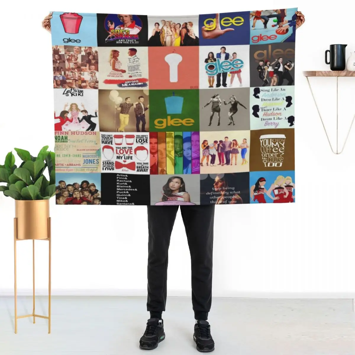 

Best Glee Quilt Blanket For Fans Throw Blanket Stylish Decor Blanket Gift for Friends Roommate