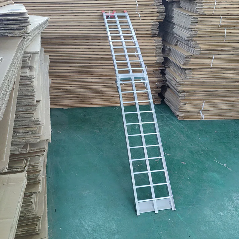 Motorrad-Steigungskletterleiterrampe, rutschfestes Transportpaket aus Aluminiumlegierung