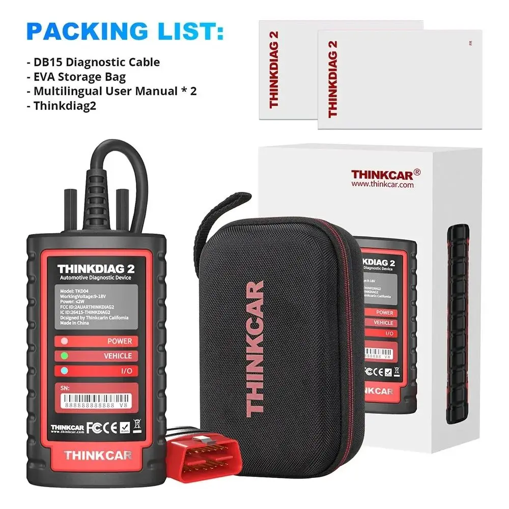 THINKCAR Thinkdiag 2 Support Diagzone XDiag Prodiag XPRO5 Software Support CAN FD Protocol All System Diagnostic PK DBScar 7 VII