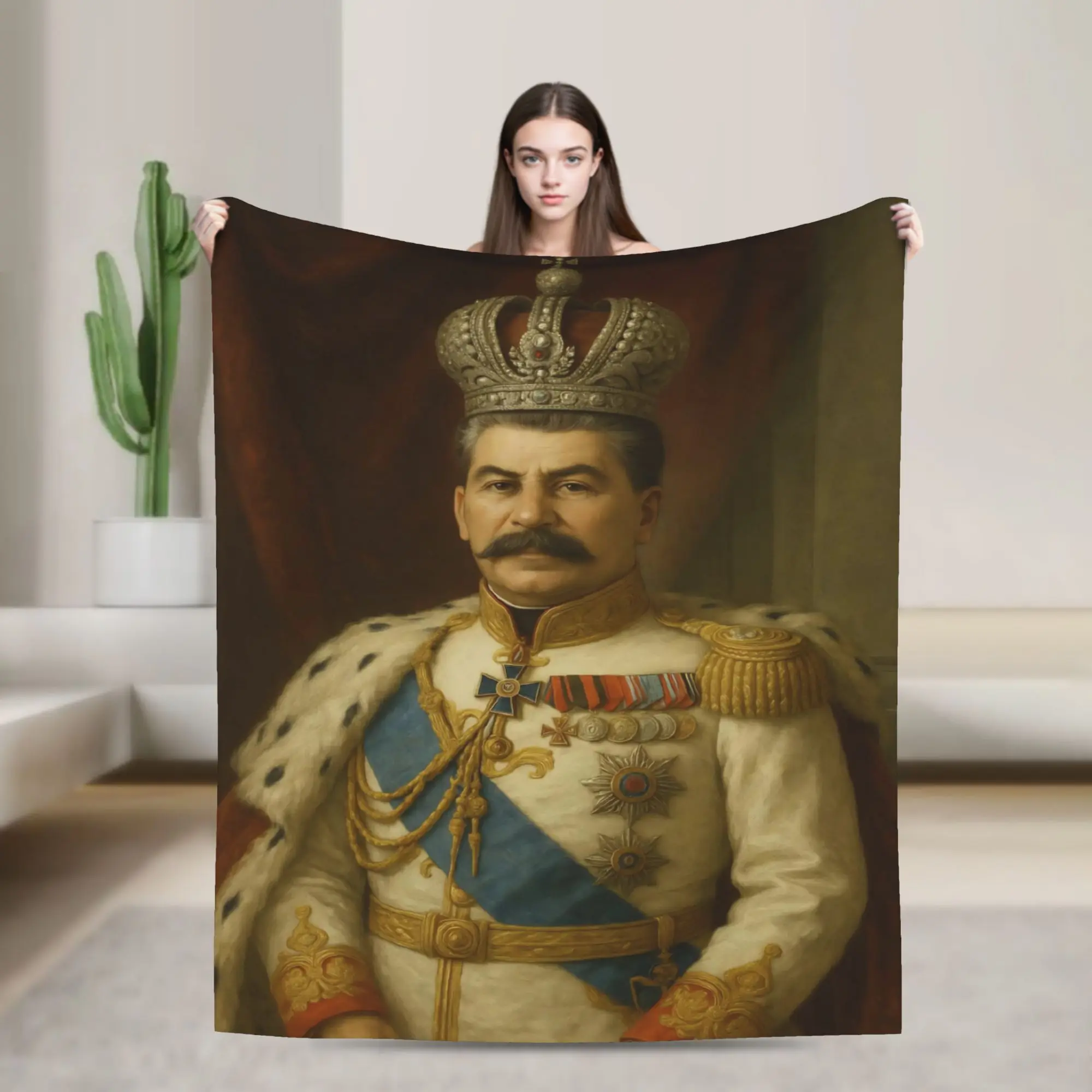 Lenin Joseph Stalin Blanket Ultra Soft  Throw Blankets for Bed 50x60 Inch Multi-size Quilt