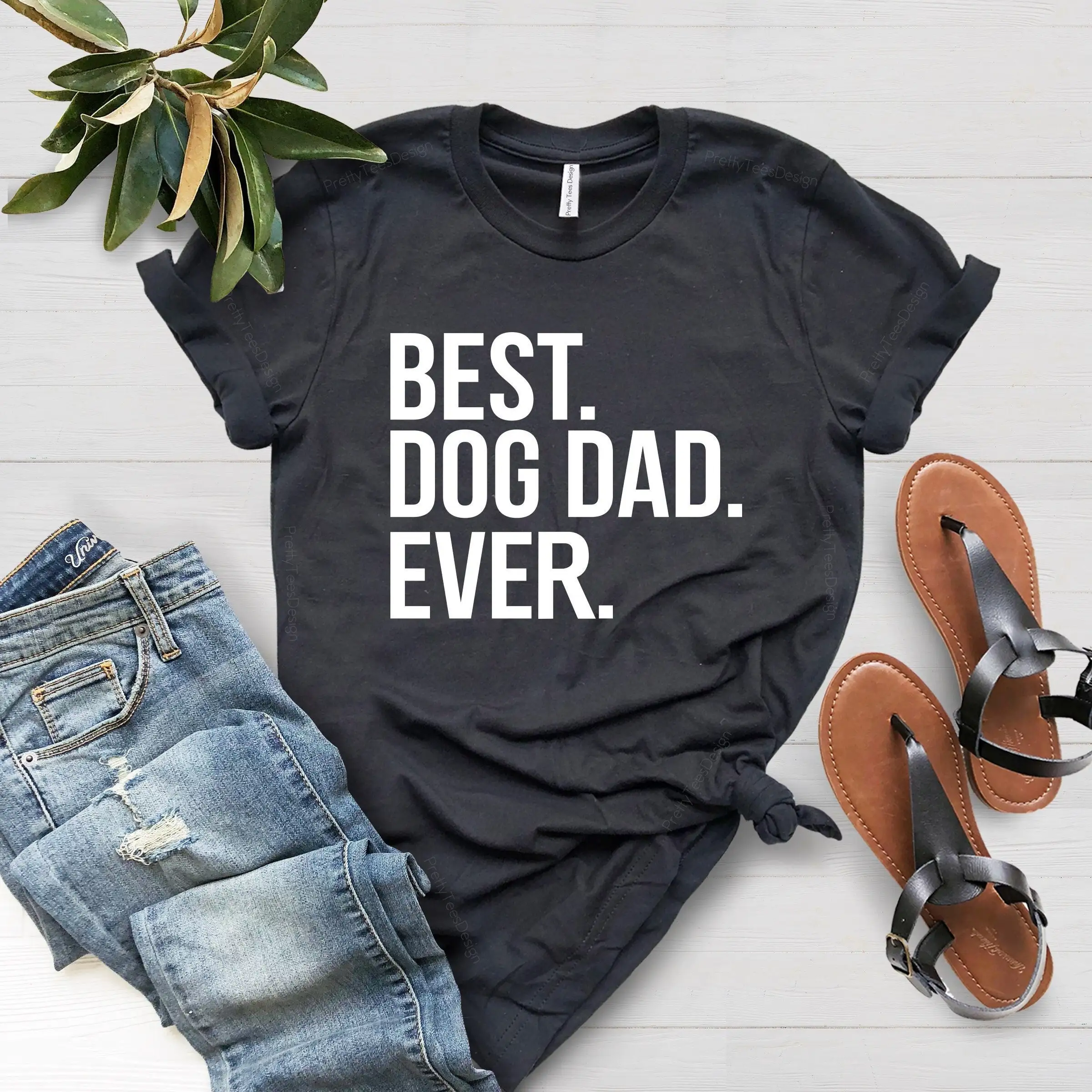 

Bella Canvas 3001 Dog Dad T Shirt Best Ever Fathers Day Lover Owner