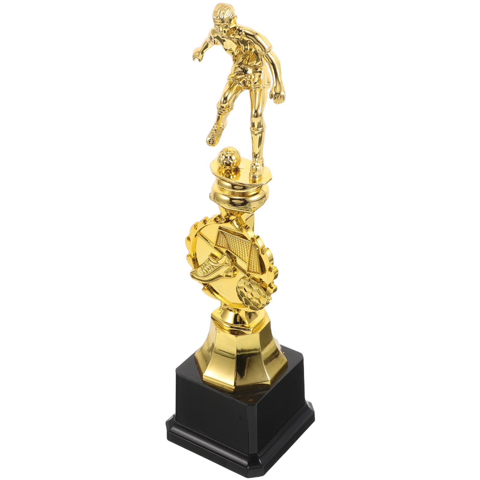 Plastikowy trofeum piłkarskie złote wytrzymałe lekkie dla zwycięzców turniejów piłkarskich nagroda trofea dla zwycięzców gier trofea dla zwycięzców