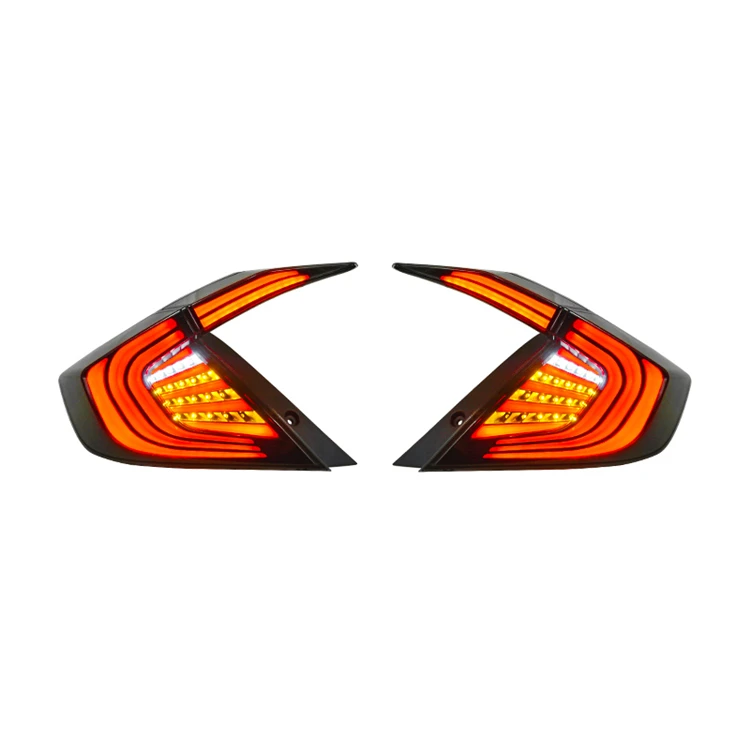 New Style Car DRL Turn Signal Brake Lamp Reverse Led Cross Tail Lamp Rear Lights for Civic 2016 - 2021custom