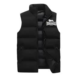 24Mens Vest Jacket Warm Sleeveless Jackets Winter Waterproof Zipper Coat Autumn Stand-up Collar Casual Waistcoat Brand Clothing