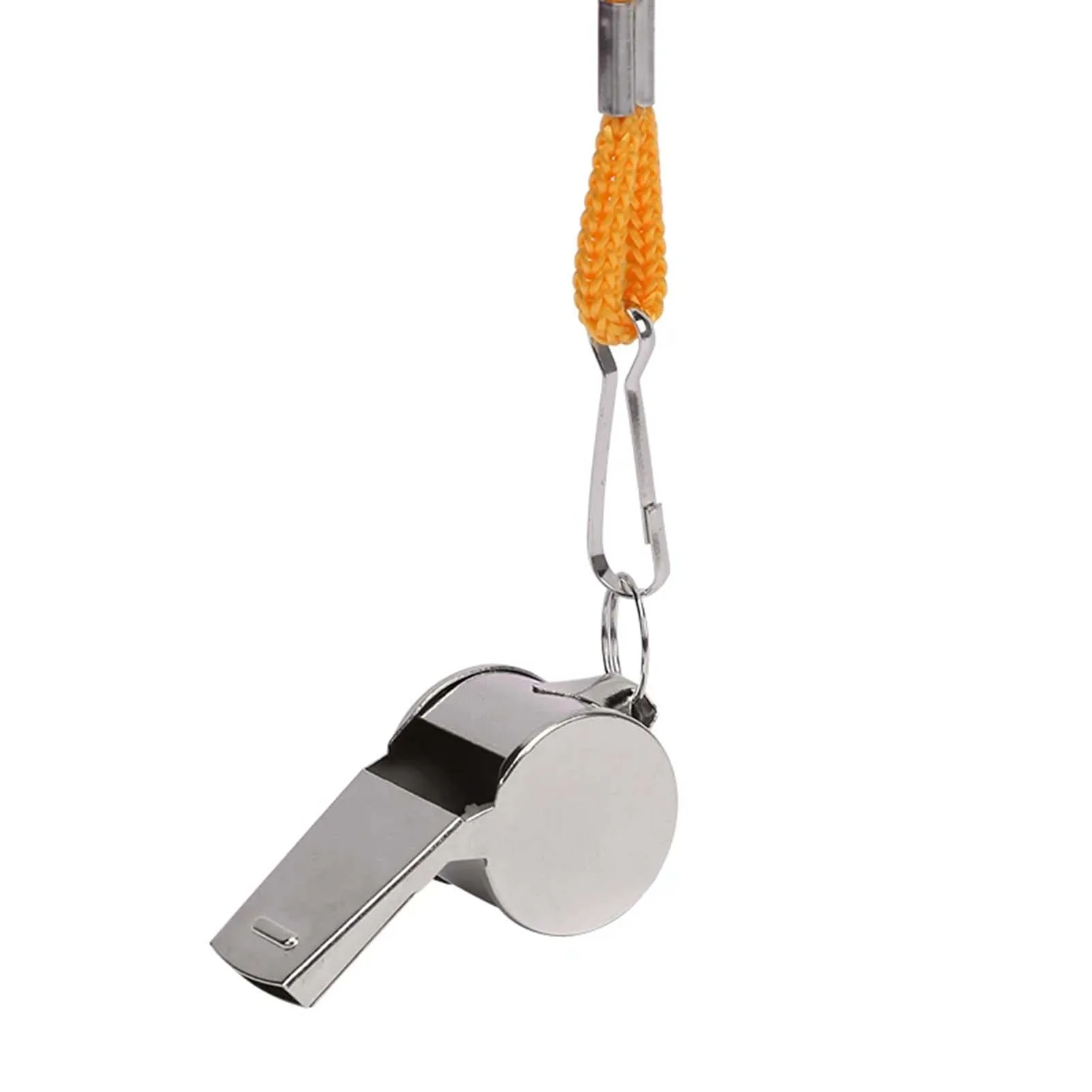 

Stainless Steel Sports Whistles Convenient to Use with 42cm Lanyard Design Suitable for Outdoor Emergency