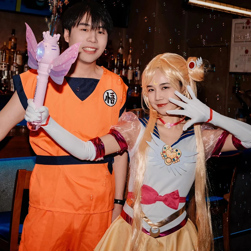 loween Costume Cosplay Abbigliamento per adulti Acoria Son Goku Costume per bambini Par Prop Tradizionale cinese Sta...