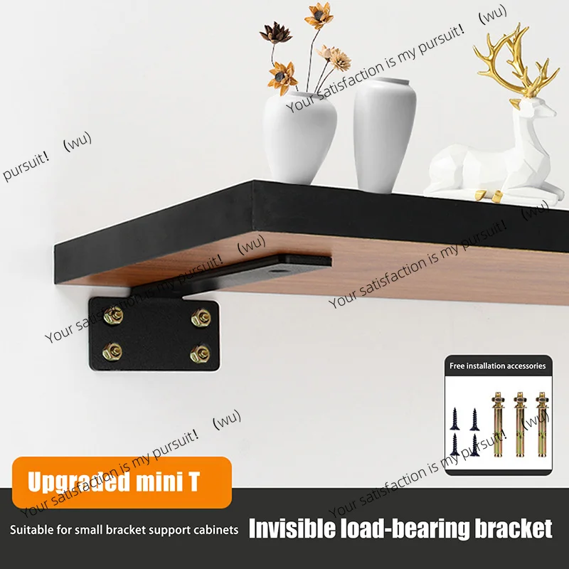 Heavy Duty Cast Iron Shelf Brackets - 4MM Thick Invisible L-Shaped Floating Shelf Supports, Industrial Strength Wall Mount