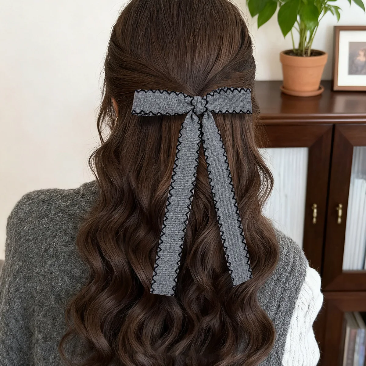 24 قطعة بلون هدب القوس مقاطع الشعر شرابة طويلة دبابيس الشعر للنساء والفتيات الزفاف الجانب مقاطع Hairgrip السائبة حزمة