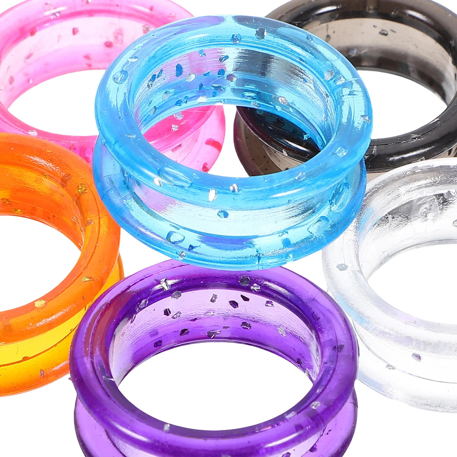 

12 Pcs Hair Salon Finger Protective Cover Dog Grooming Kits Tools Shear Accessories Soft Silicone Rings Pet Styling