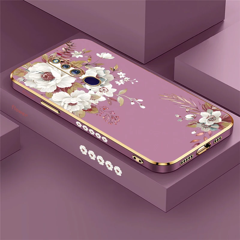 Luxury Phone Case For infinix Tecno Pova Neo 2 6 Pro 5G 5 4 3 2 Pro Soft Silicone Plating Flower Pattern Shockproof Coque