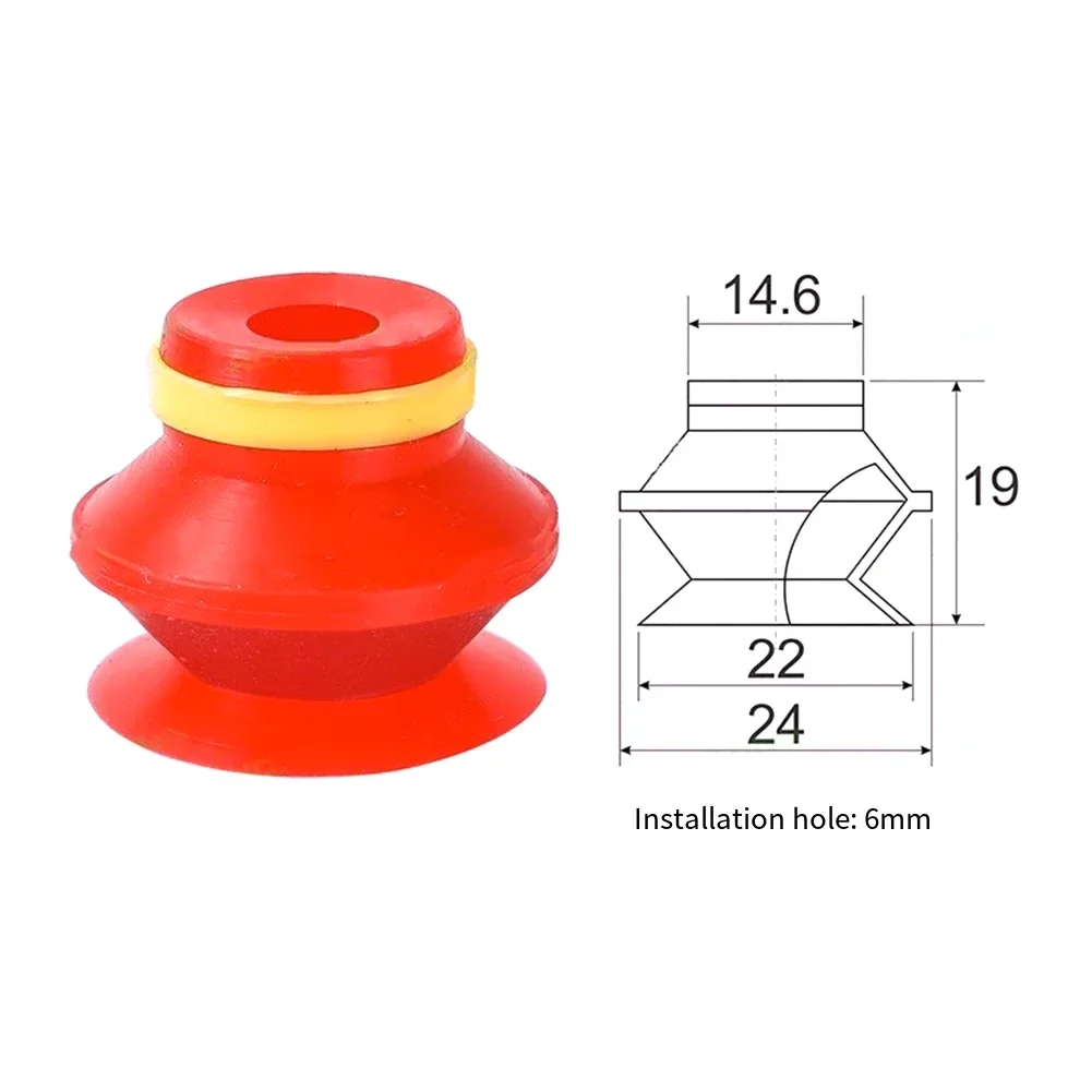 10pcs Silicone Vacuum Suction Cups Designed for VB20 Manipulator Robots Used in Automated Material Handling Applications