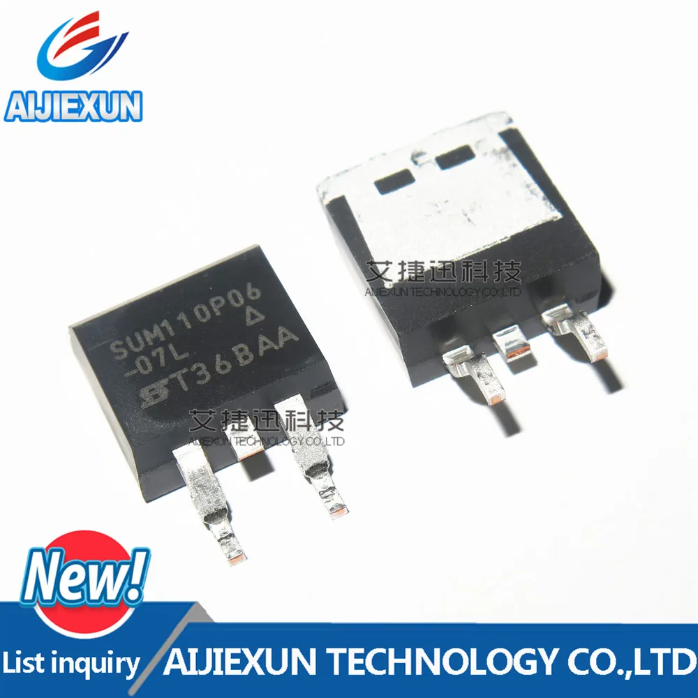 5PCS SUM110P06-07L TO263  P-Channel 60-V (D-S) 175 Degree Celcious MOSFET in stock 100%New and original