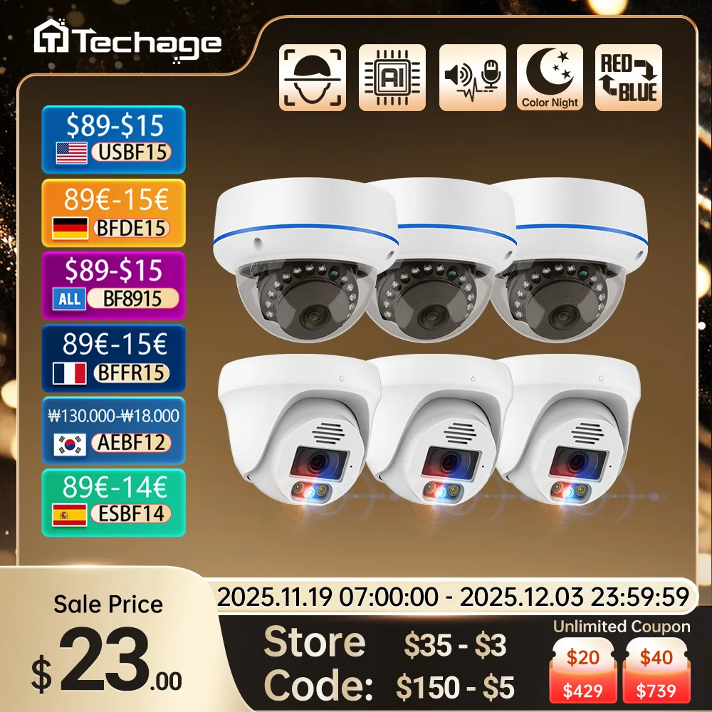 Techage 4MP / 5MP / 8MP POE Сетевые sakoы Д®машня беowieсность 1 / 2 / 3PCS Антиislav considerado diamanриvald eendana킹킹킹킹