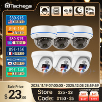 Techage 4MP / 5MP / 8MP POE Сетевые камеры Домашняя безопасность 1 / 2 / 3PCS Антидиверсионные сферические камеры