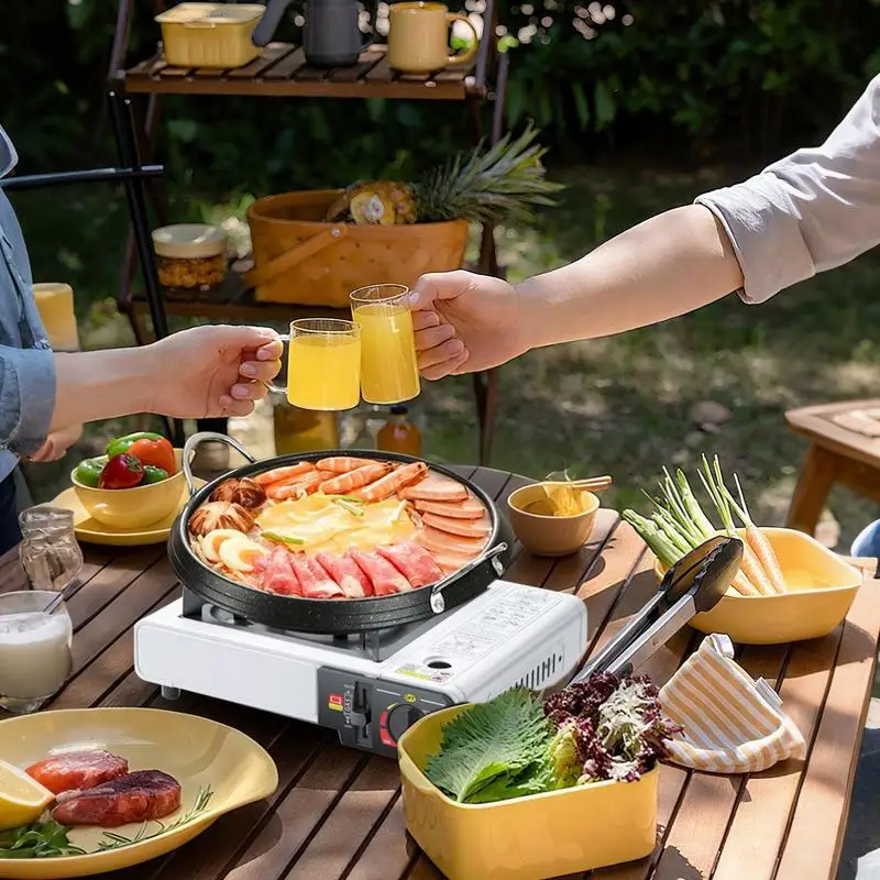

Portable Cassette Stove Outdoor Cooking Stove Powerful Burner Heavy Duty Cooker Precision Heat Control Automatic Ignition For
