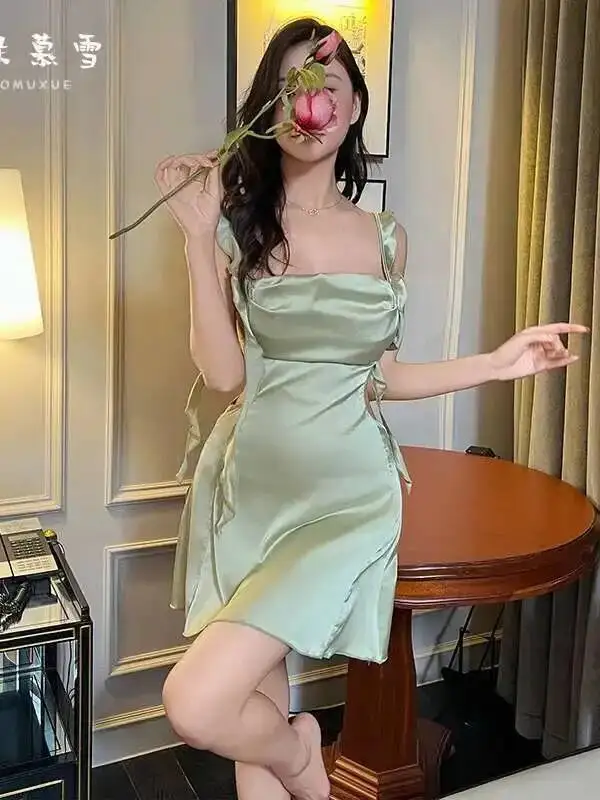 เซ็กซี่Pure Desireชุดผู้หญิงPure Desireหน้าอกPads SlimสวยBacklessลึกV SuspendersแขนกุดElegant M1TR