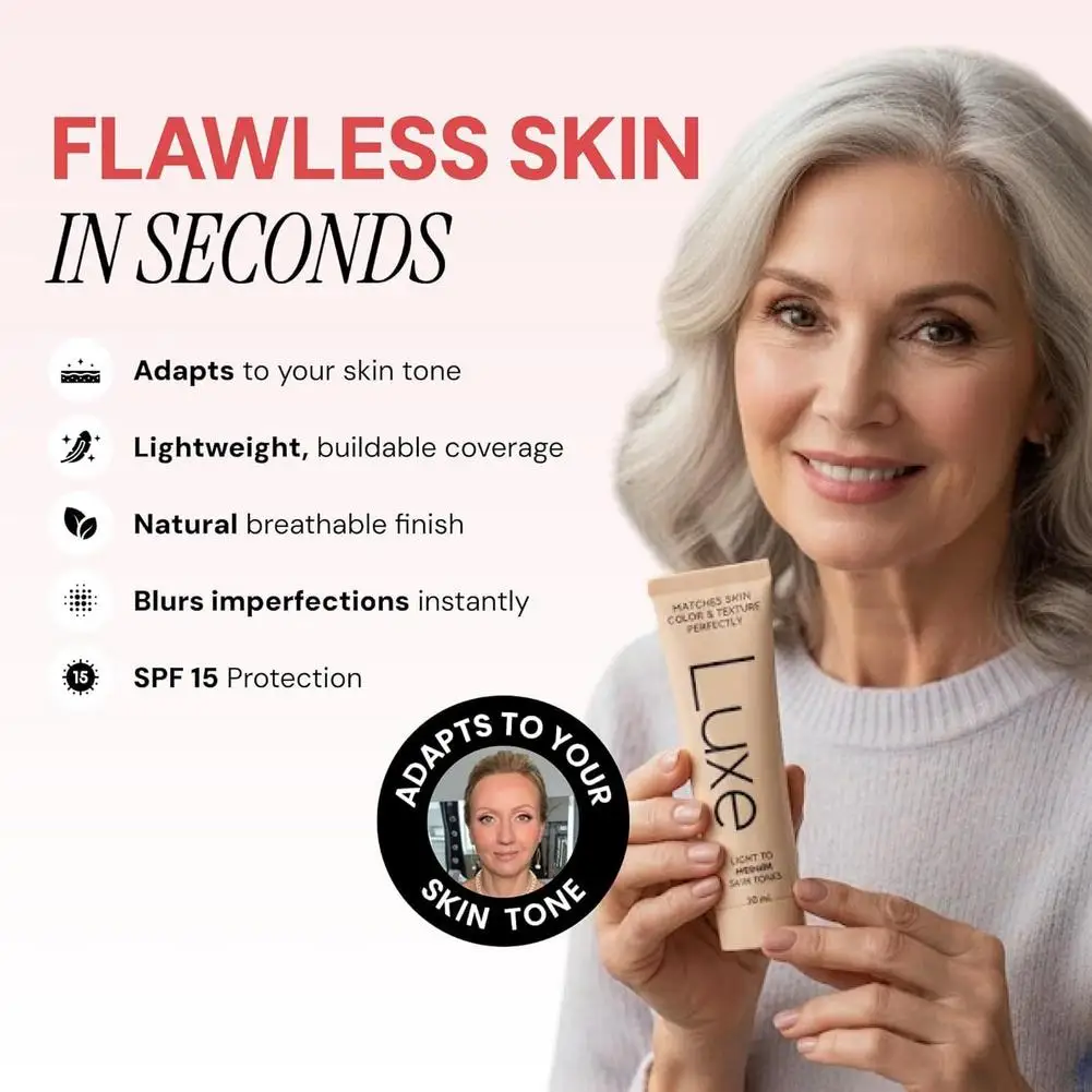 Luxe SPF50 Color Changing Concealerf Foundation,Waterproof Full Coverage For Pores Acne,Wrinkles,Scars,Invisible Makeup Base