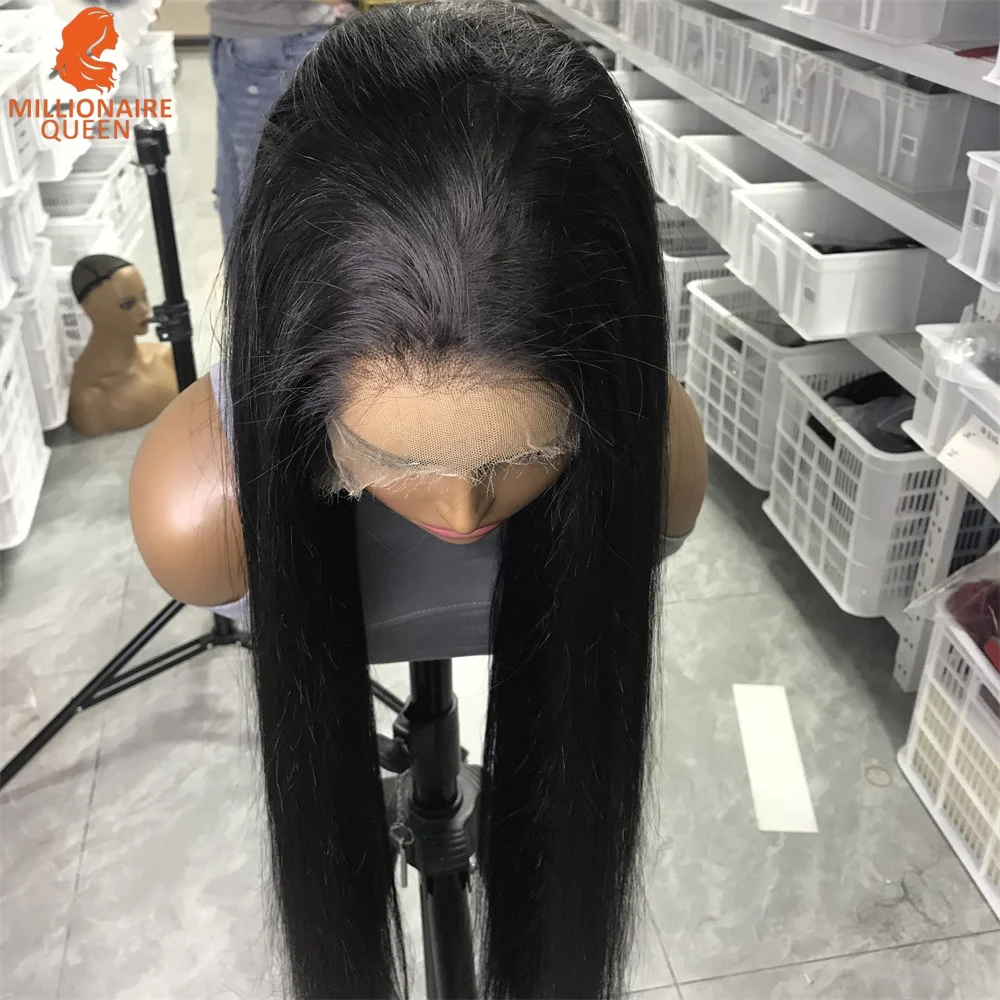 

Glueless Wigs 350% 13x6 Real HD Lace Frontal Human Hair Wigs Natural Color Remy Human Hair 13x4 Lace Wigs Millionaire Queen