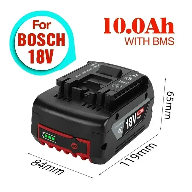 

18V Rechargeable Power Tool Battery 6.0Ah 10.0Ah For Bosch 18V Rechargeable Li-ion Battery BAT609 BAT609G BAT618 BAT618G BAT614