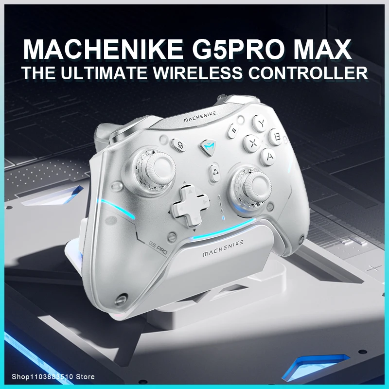 Machenike G5 Pro Max Gaming Controller With Charging Dock RGB Wireless Gamepad Hall Effect Joystick Trigger For Switch PC Phone