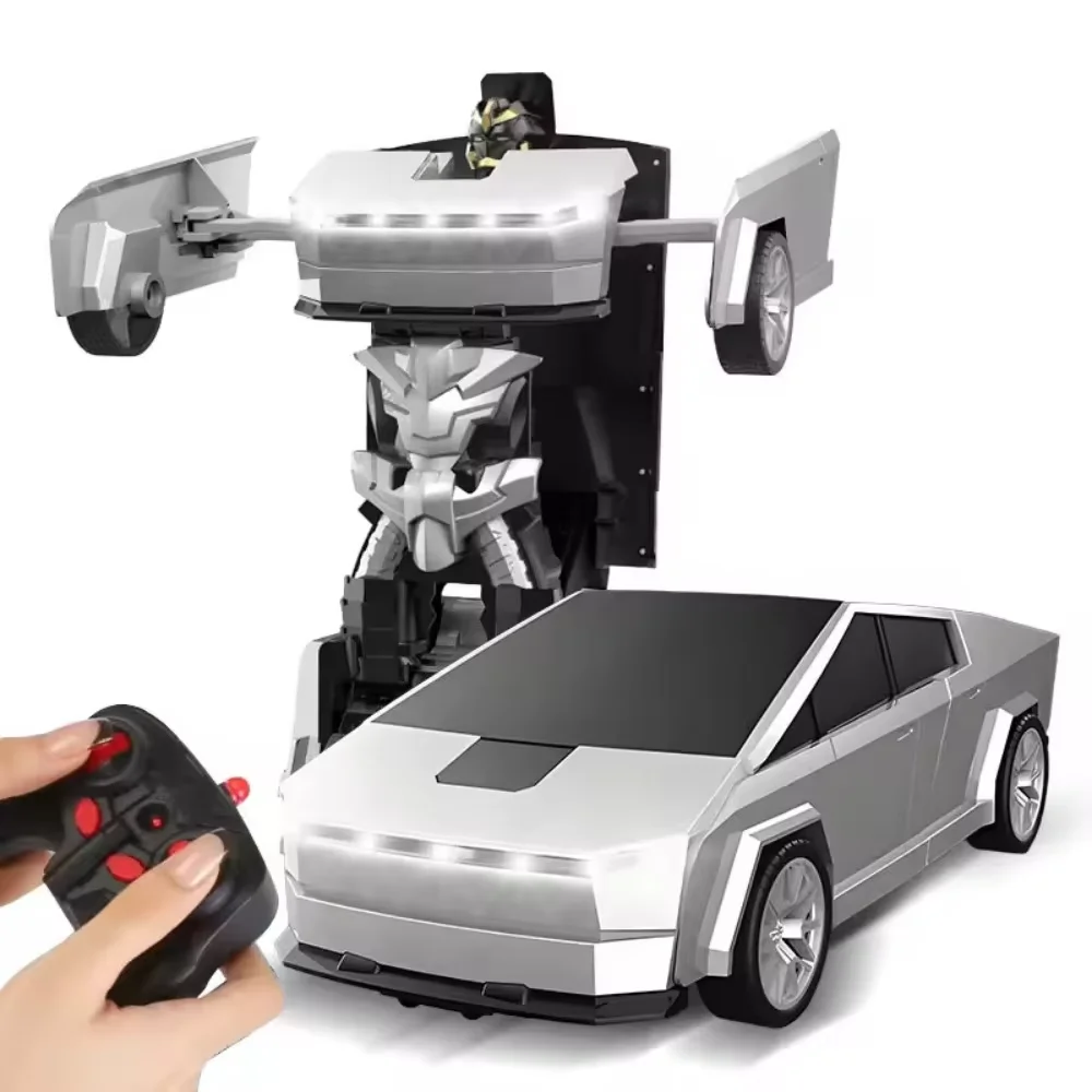 1:18 One-Button Deformation Remote Control Car 2.4G Electric Racing Robot Children's Toy Car Model