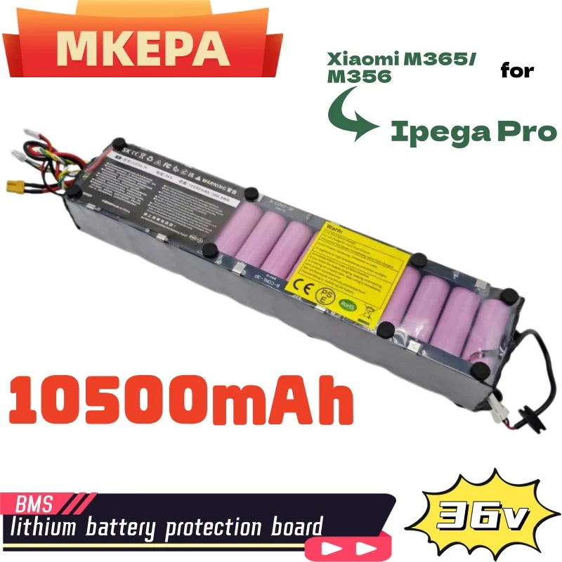 36V 10500mAh 10.5Ah Original Style Li-ion Battery, Special Battery Pack for Xiaomi M365 M356 Ipega Pro Scooter