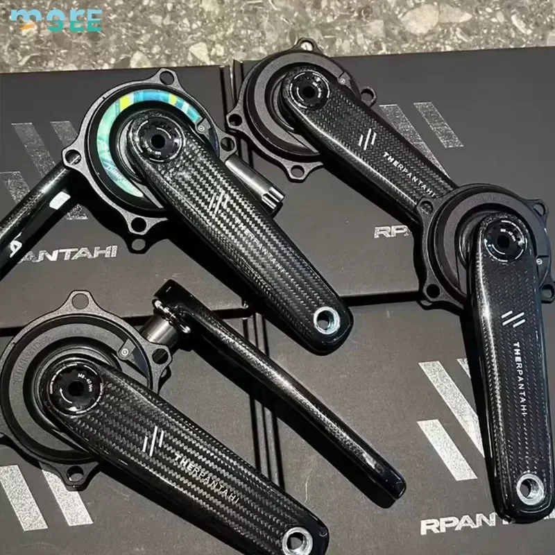 SeeMore Power Meter Crankset 24MM Titanium Spindle Carbon Fiber Bike Crank Arm Road Bike BMX Carbon Crankset with
