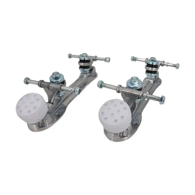 Aluminum Alloy Roller Skate Bracket, Double Line Quad Skate Trucks, Toe Brake Bushes Set, Patines, Base Parts Supply, 1 Pair