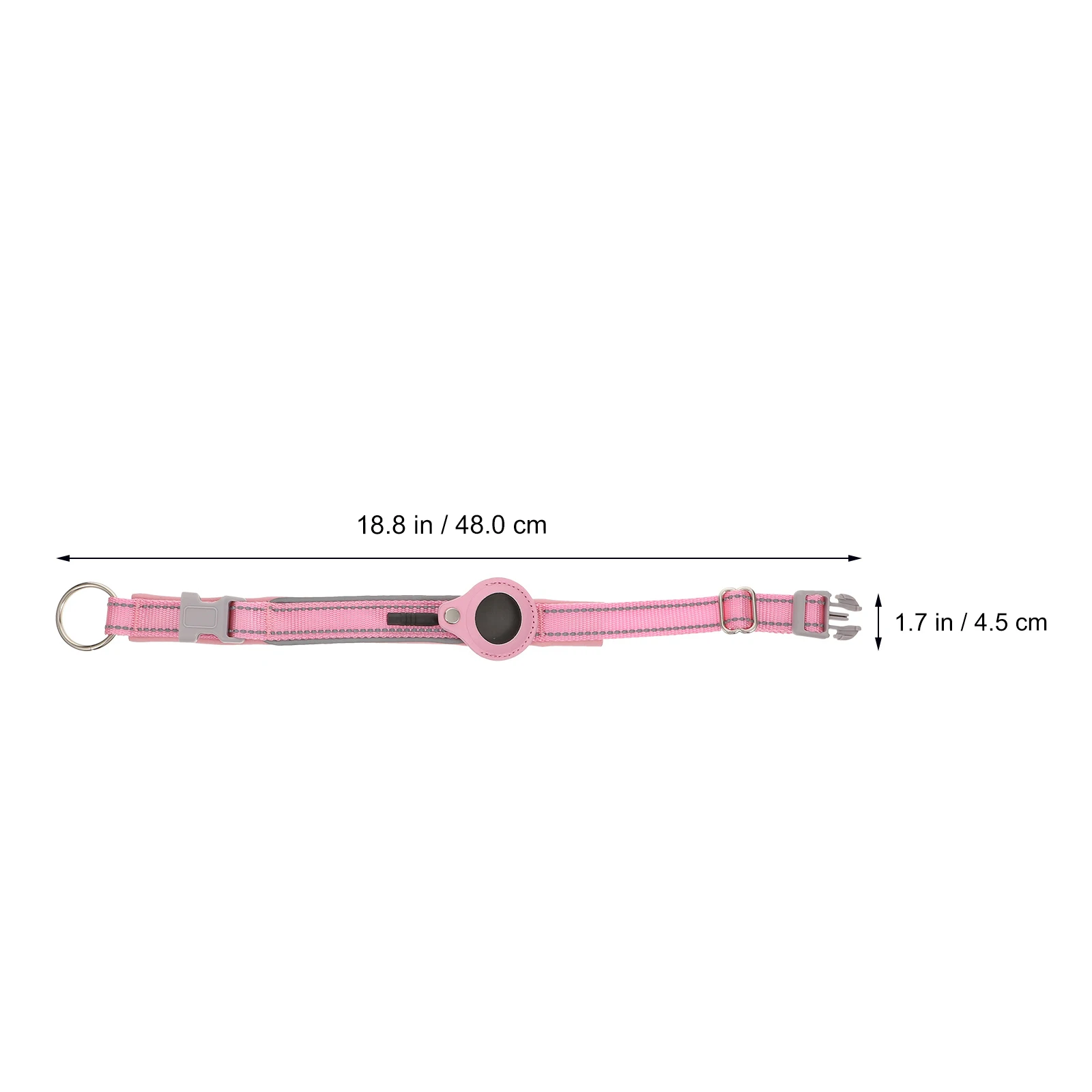 

1pc Pet Collar Protective Case Anti Lost Shell For Dog Tracer Holder Nylon Collar Reflective Design Durable