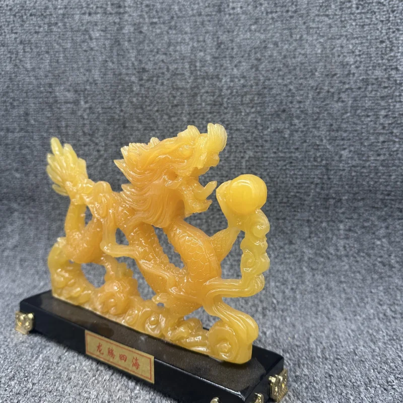 Resin , small golden , green and Han ornaments, twelve zodiac dragon craft