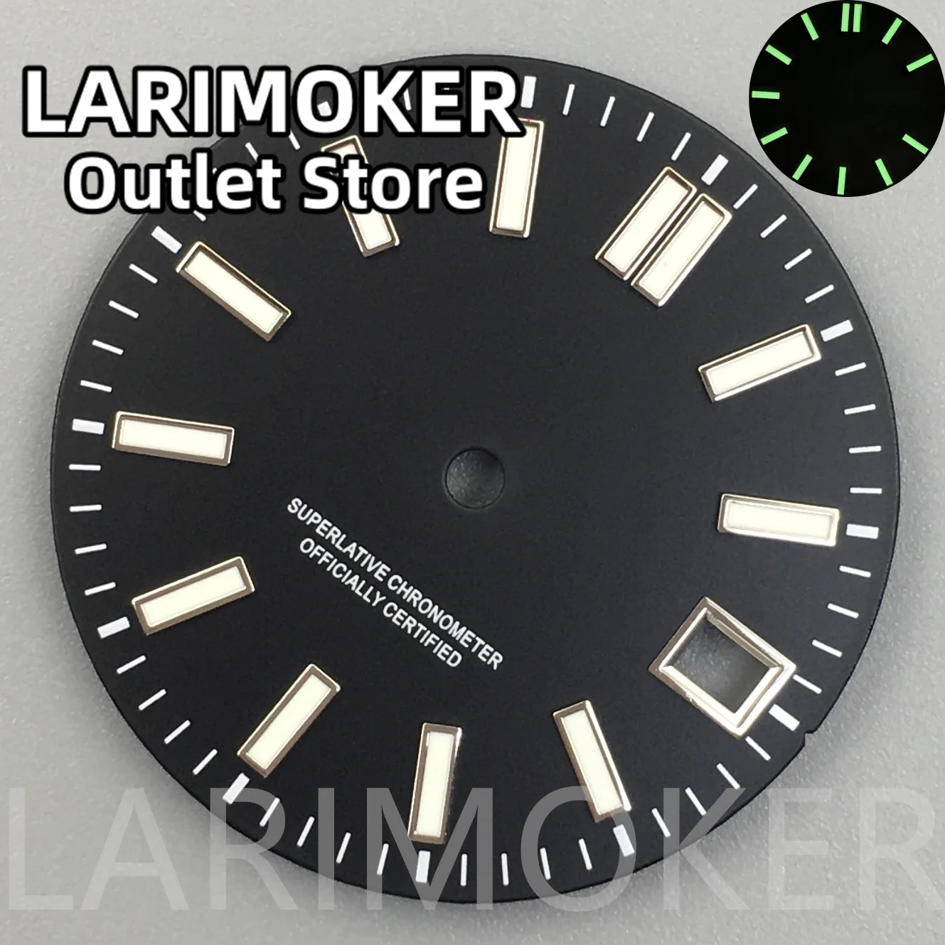 LARIMOKER new 29mm Blue White Green Brown Red Black Pink Gold Dial Green Luminous Suitable For NH35 Movement