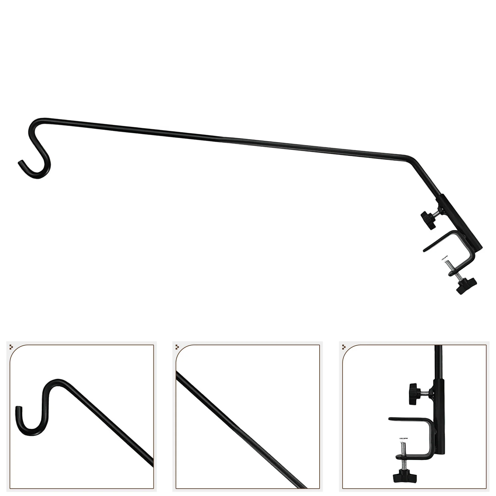 

Adjustable Heavy Duty for Railing Bird Feeder Pole Outdoor Plant Hanger Hanging Rod Weatherproof Deck Mount Option
