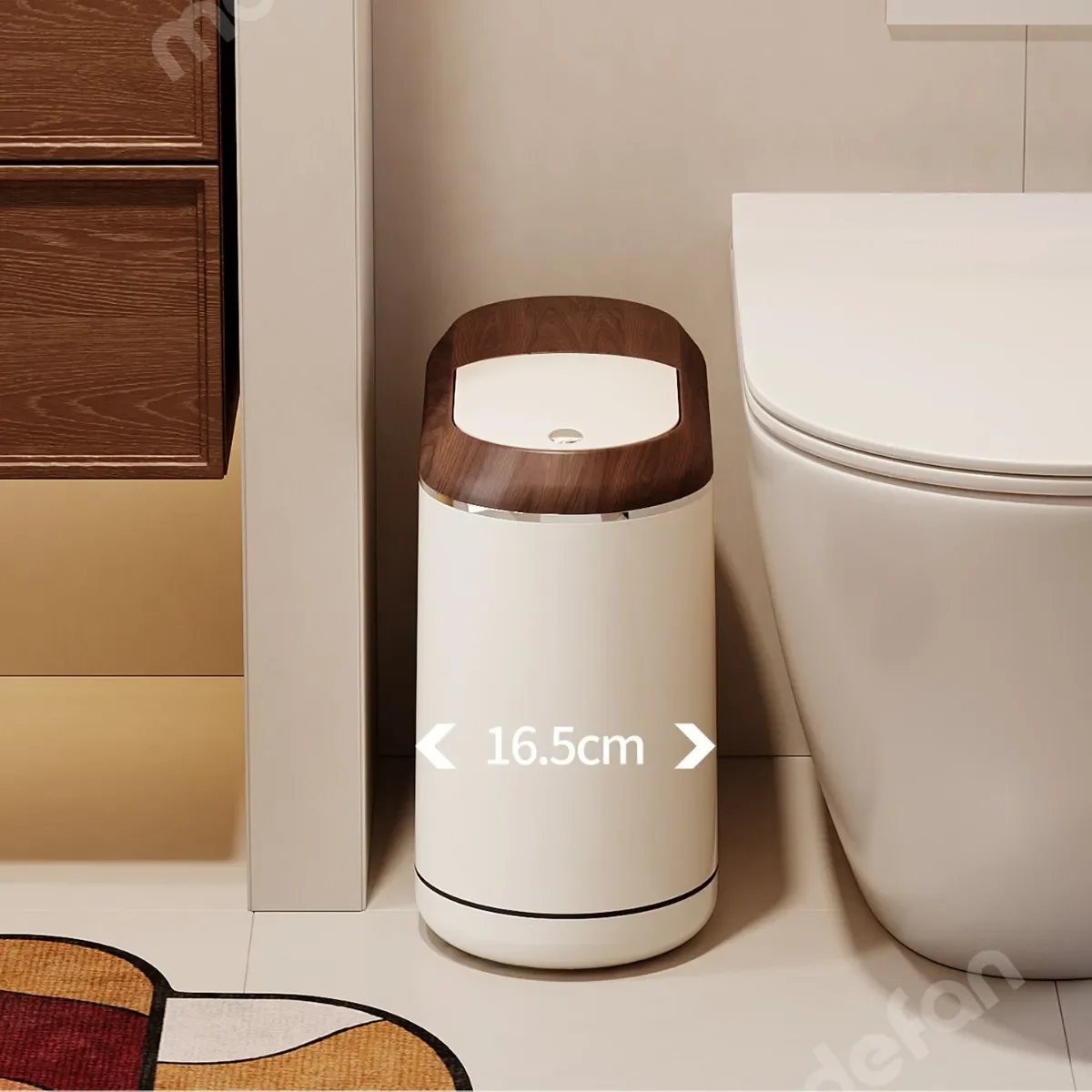 YFY  bathroom clip narrow slot trash can  home living room toilet large  with lid with wheel basket