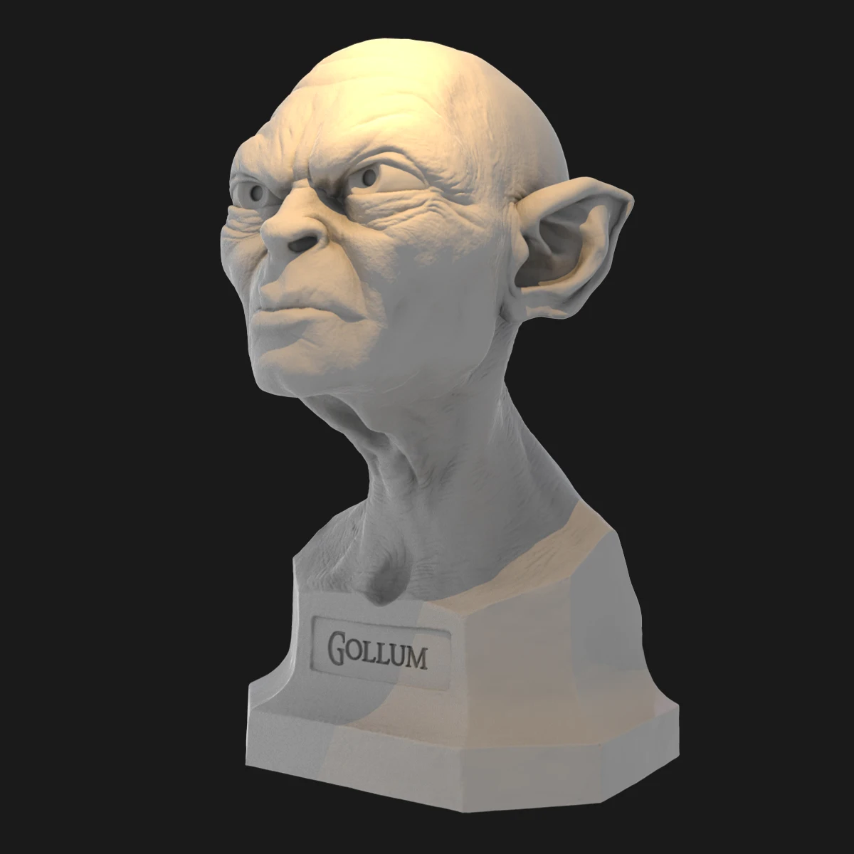 1/10 Die Cast Resin Figure Model Assembly Kit Gollum Bust Model DIY Toy Kit Unpainted Free Shipping