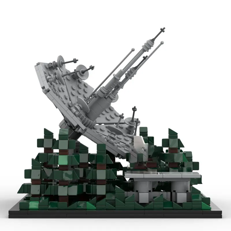 MOC 989PCS Base Scene Building Small Particle Assembly Blocks Adult Outdoor Model Toy Ornament