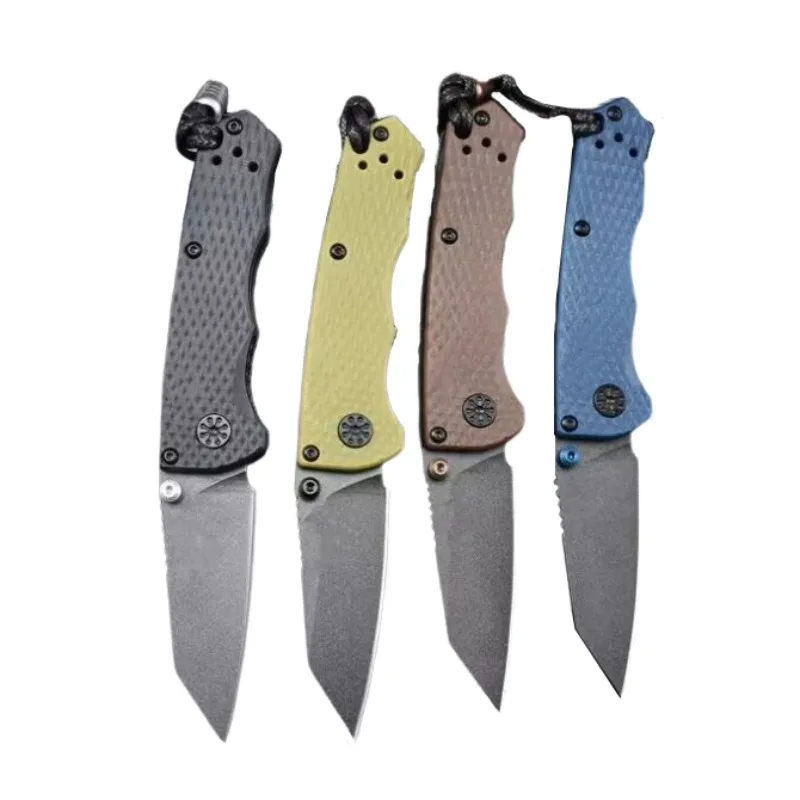 Mariposa BM290 Mini cuchillo plegable de bolsillo, hoja M4, mango de fibra de vidrio de nailon, táctico, caza, Camping, EDC, herramienta de supervivencia