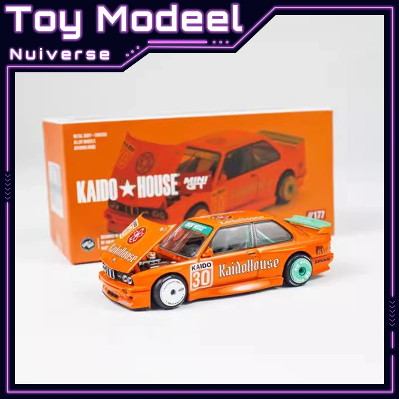 MINI GT 1/64 KAIDO House BMW M3 E30 Alloy Car Model Static Display Collectible Die-Cast Vehicle Perfect Birthday Gift for Boys