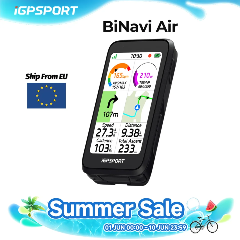 iGPSPORT BiNavi Air Touch Screen GPS Bike Computer Lightweight