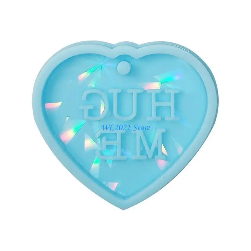 

G5GC Keychain Resin Mould Heart Shaped Pendant Mold Resin Jewelry Molds