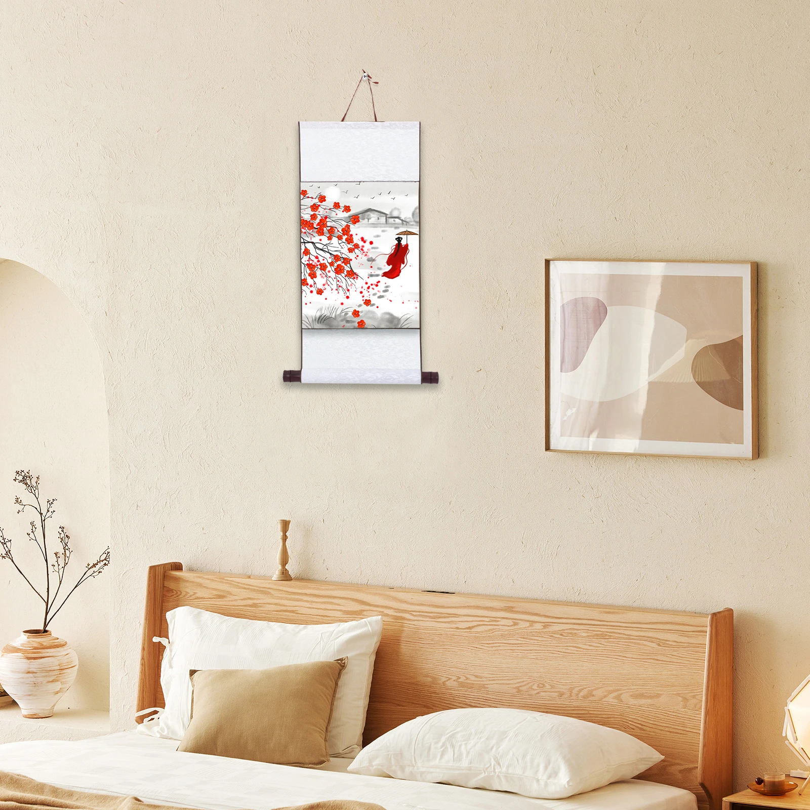 

1Pcs Blank Hanging Scroll Paper Chinese Calligraphy Accessory Long-Lasting Ink Absorption DIY Artwork Display Chinese Xuan Paper