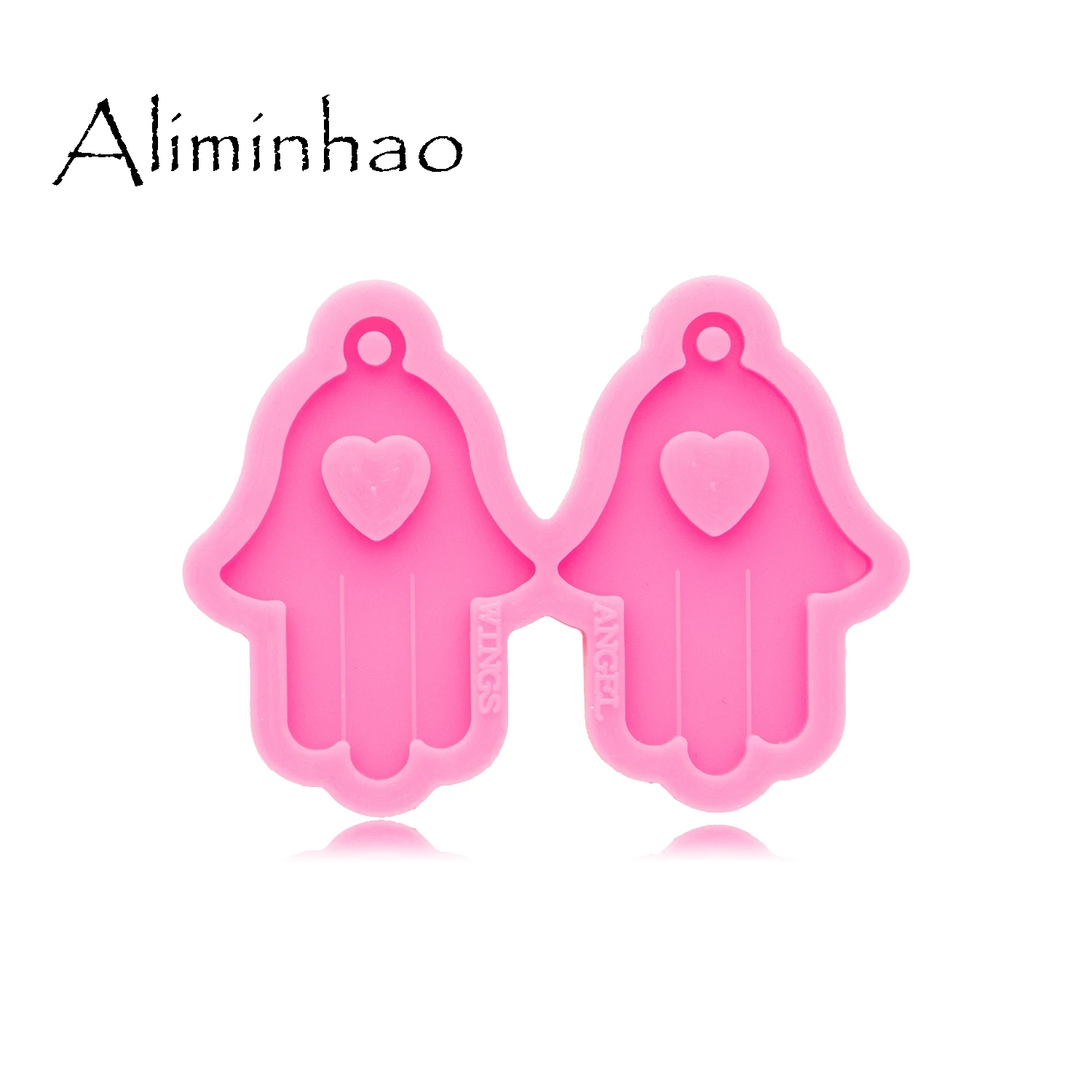 DY0634 Super Glossy Resin Mold Hamsa Hand Earring Epoxy Craft Silicone Molds Polymer Clay Mould  DIY Necklace Jewelry Making