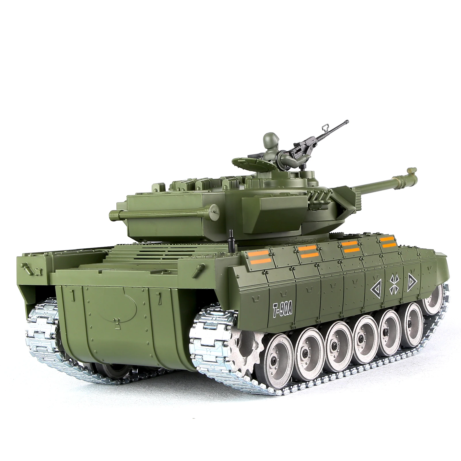 Coolbank WW2 1:18รถถัง RC รถถังทหาร T90A รัสเซียพร้อมป้อมปืนหมุนเสียงสำหรับเด็กผู้ชายของเล่นทหารคริสต์มาส