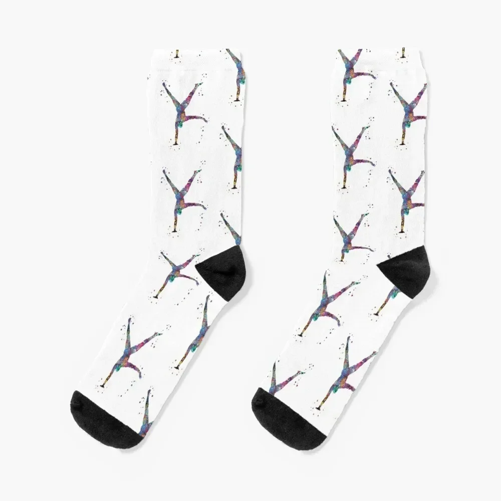 Gymnastic balance on one hand Socks kids anime Socks Men Women's