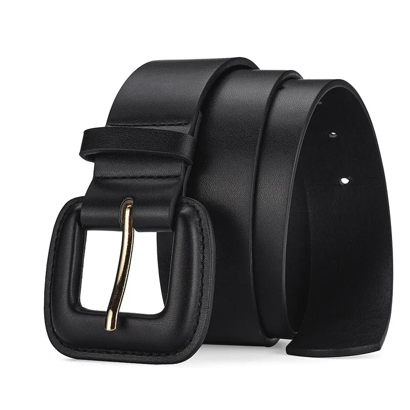 Fashion Solid Color Women Belts New Simple PU Leather Needle Buckle Wild Waistabnd Personalized Versatile Pants Jeans Belts