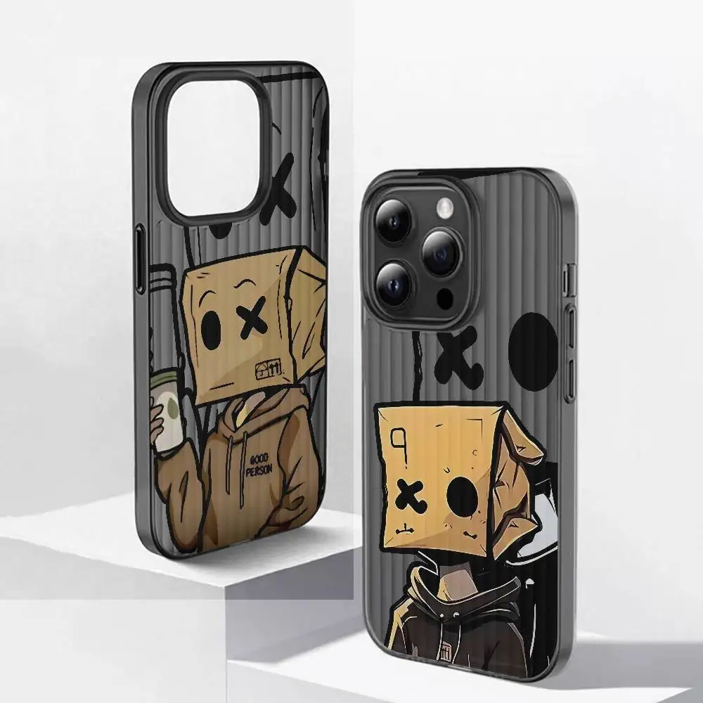 الكرتون ورقة رجل نمط جراب هاتف آيفون 17 16 15 14 13 12 11 برو ماكس زائد المموج الوفير الخلفي شل غطاء